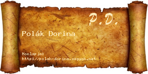Polák Dorina névjegykártya